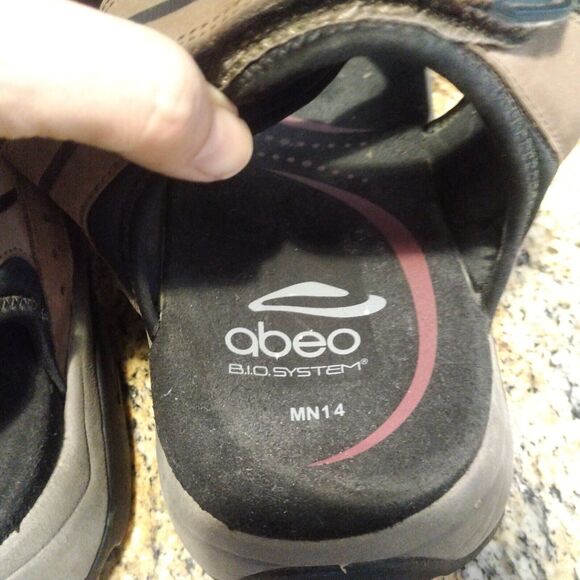 Abeo Men's Cayucos Sport Sandals Brown Size 14 Bio System Leather - Picture 10 of 11